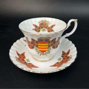 Clan Cameron Tartan Royal Albert Teacup and Saucer Set Fine Bone China